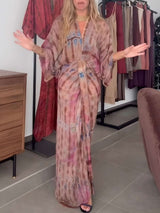 Kindara - Potlačené kimono šaty