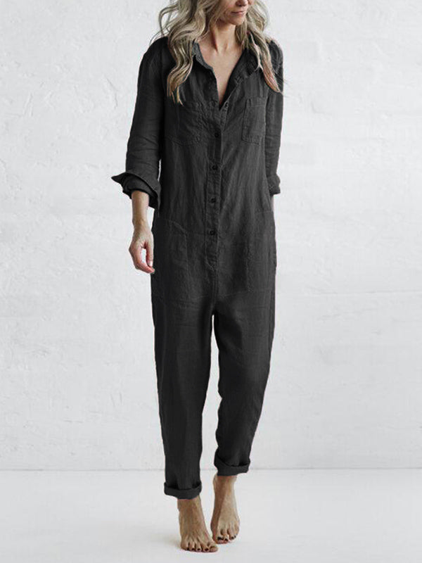 Amandine - Casual jumpsuit med lange ærmer