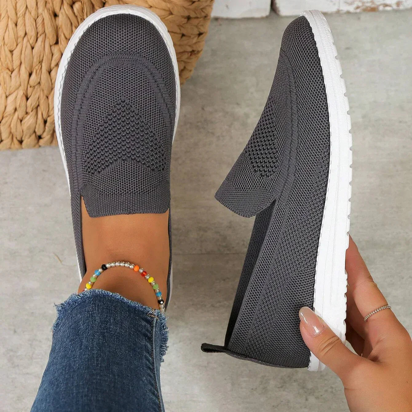 Emiliora – Slip-on walking sneakers til kvinder