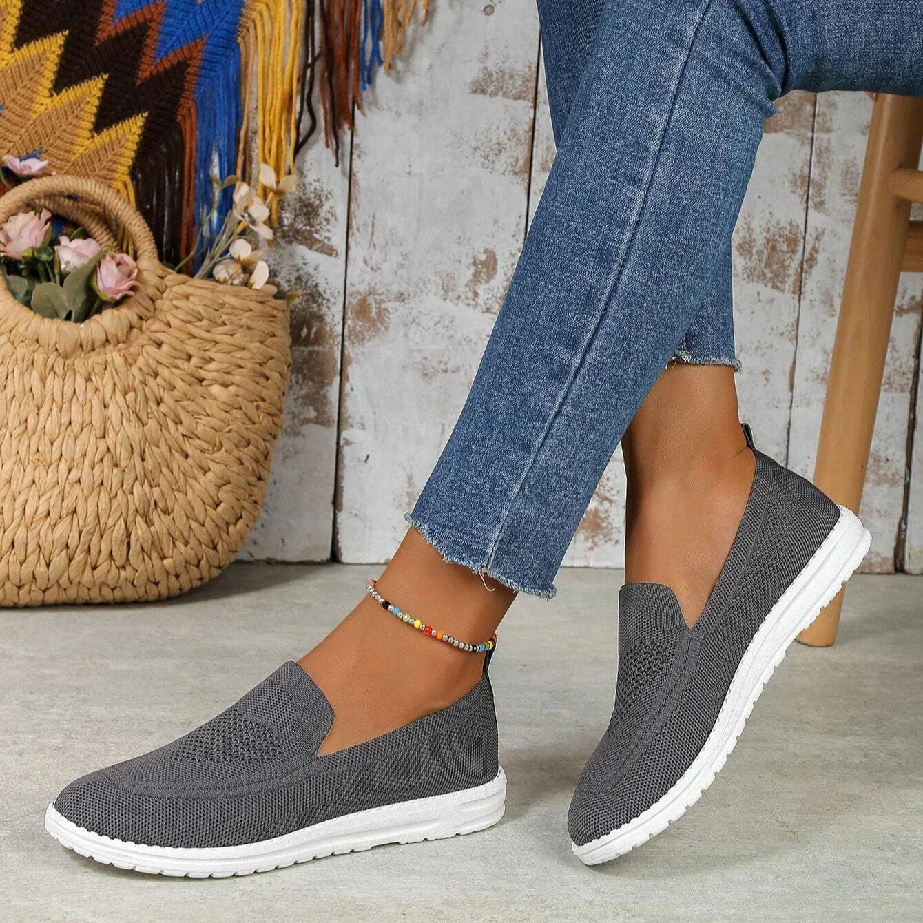 Emiliora – Slip-on walking sneakers til kvinder