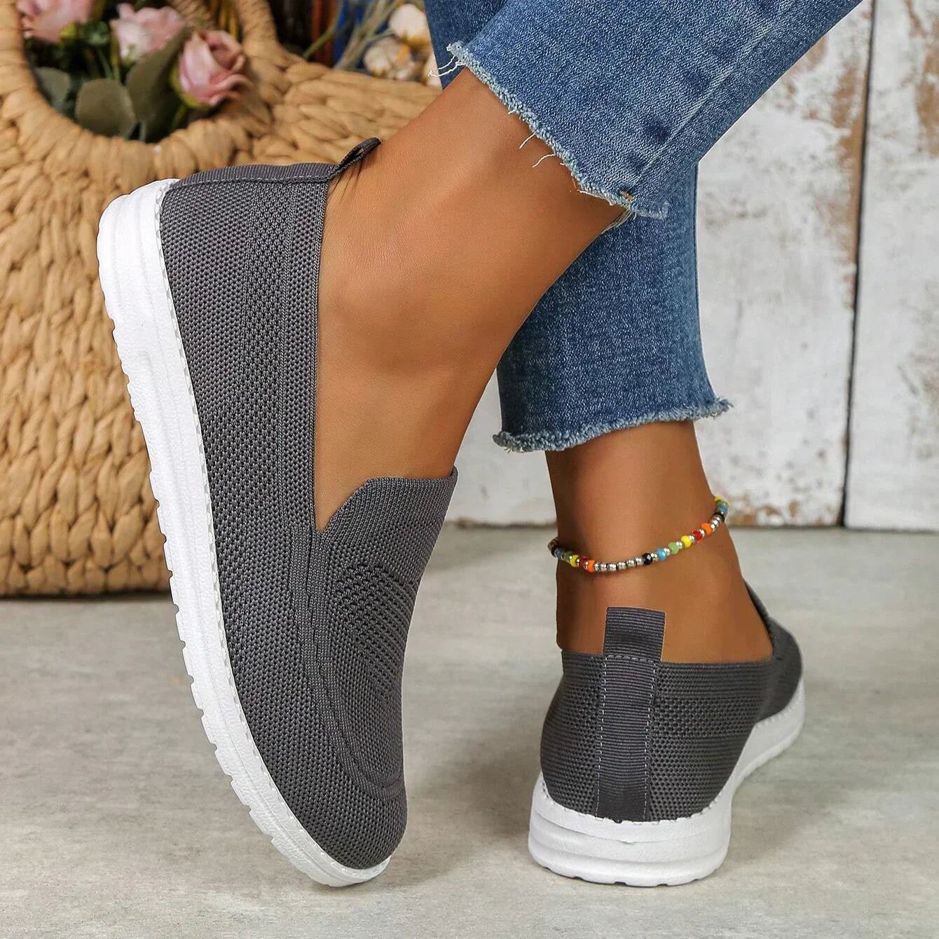 Emiliora – Slip-on walking sneakers til kvinder