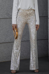 Valerisse - Pantalon évasé à taille haute et sequins pour femmes