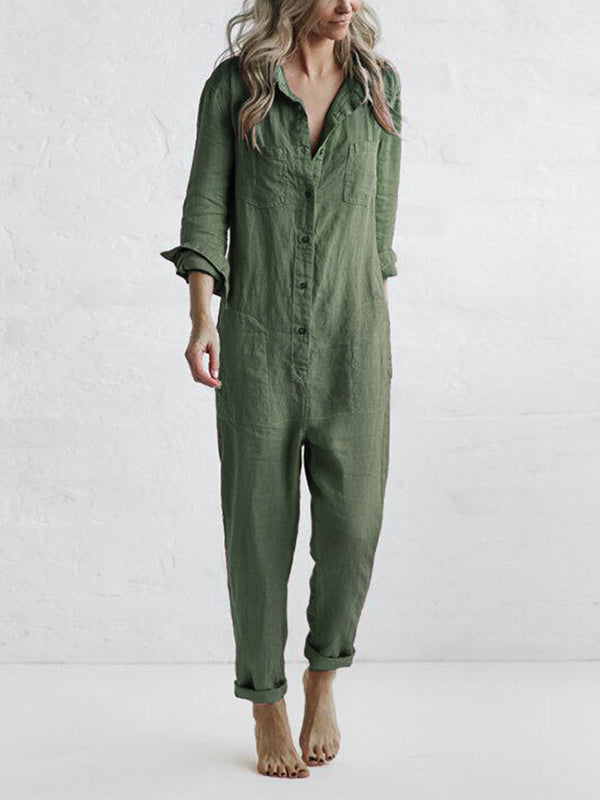 Amandine - Casual jumpsuit med lange ærmer