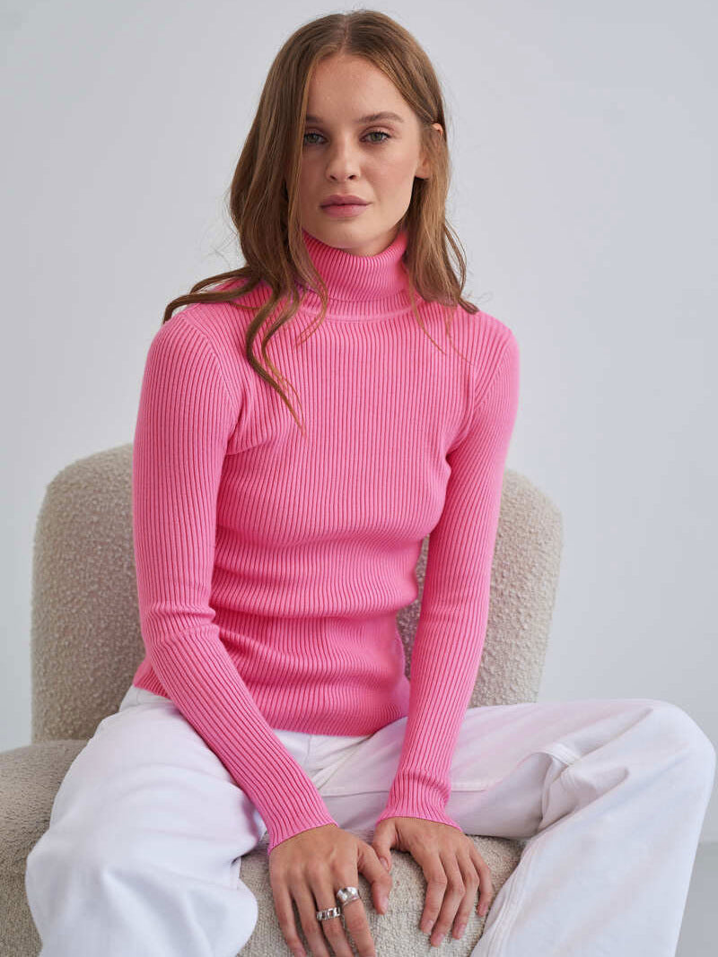 Alvera - Kvinders klassiske højhalset sweater