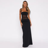 Ryella - Spitzen-Maxikleid mit Blumenmuster für Damen