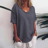 Laurielle - Damen Lockeres Komfort-Bluse mit langen Ärmeln