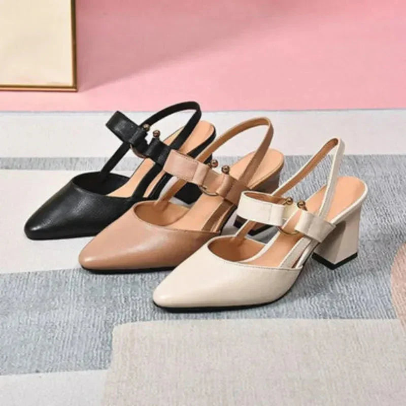 Clairenne – Slingback Mary Jane med blokhæl