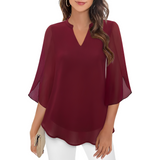 Rosa – Blusa Feminina de Decote em V e Corte Relaxado