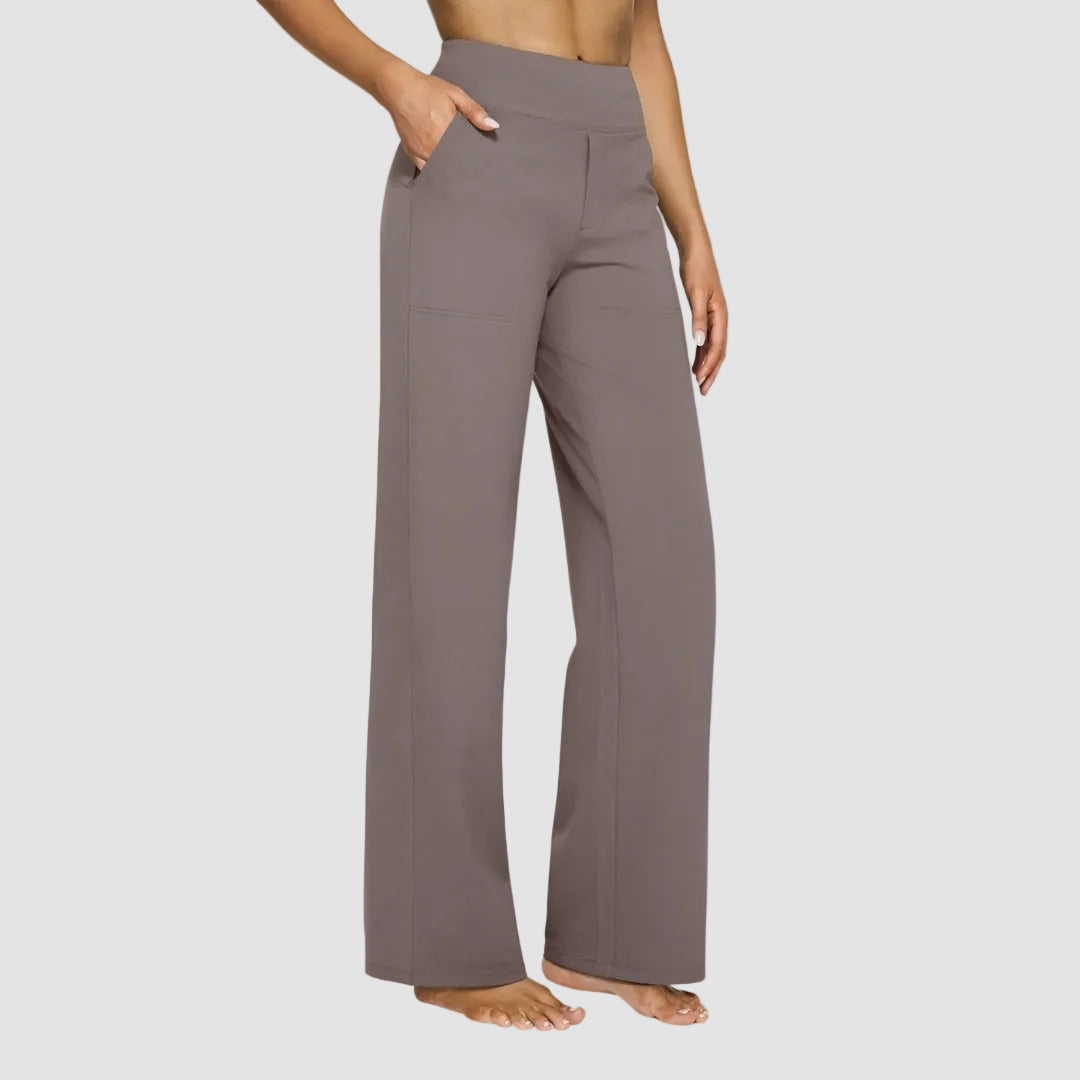Alex – Pantalon de survêtement femme taille haute à jambes larges