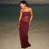Ryella - Spitzen-Maxikleid mit Blumenmuster für Damen