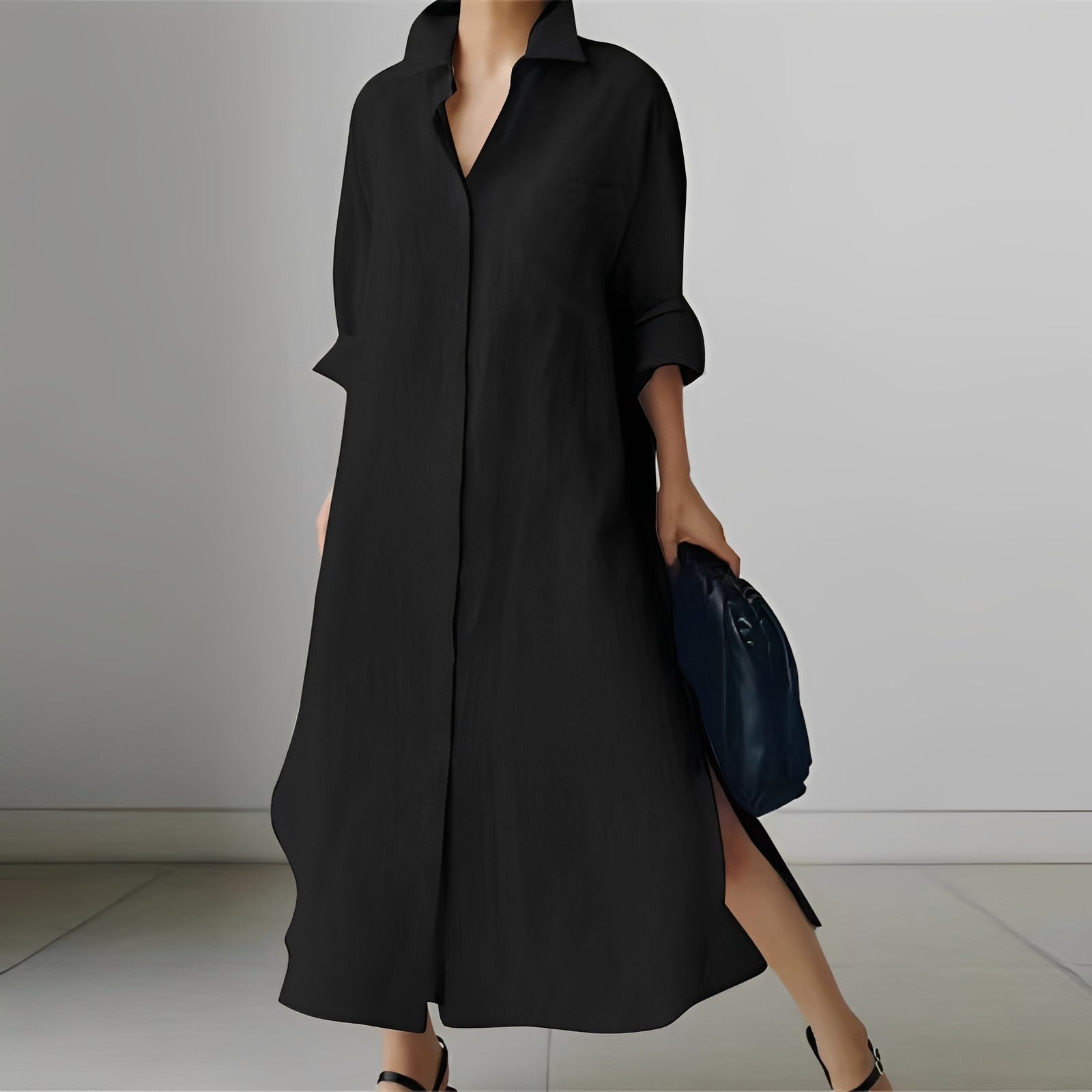 Nicky – Vestido Camisa Casual Oversized Feminino