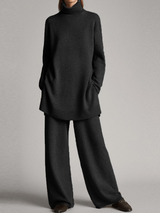 Rebecca – Damen Loungewear-Set mit entspanntem Schnitt und Rippstruktur