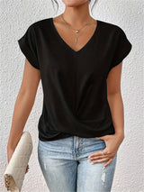 Nadia – Άνετο Γυναικείο T-Shirt με Λαιμόκοψη Καρδιά