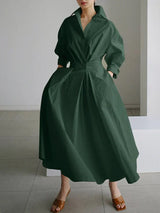 Lynn – Rochie elegantă maxi tip bluză