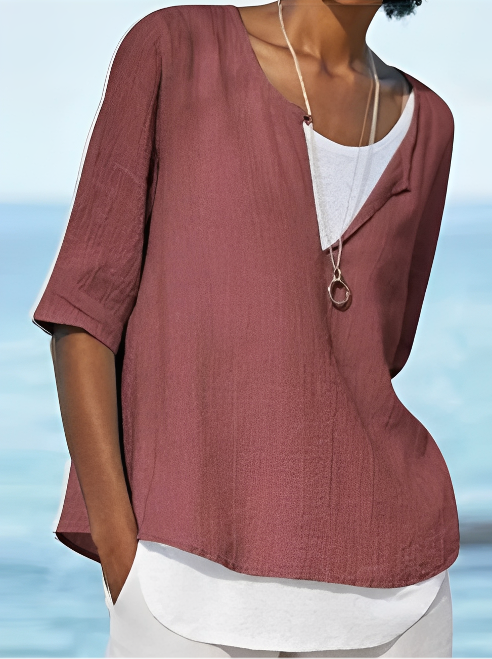 Marisse - Κομψό Πουκάμισο με Στρωματικό Εφέ