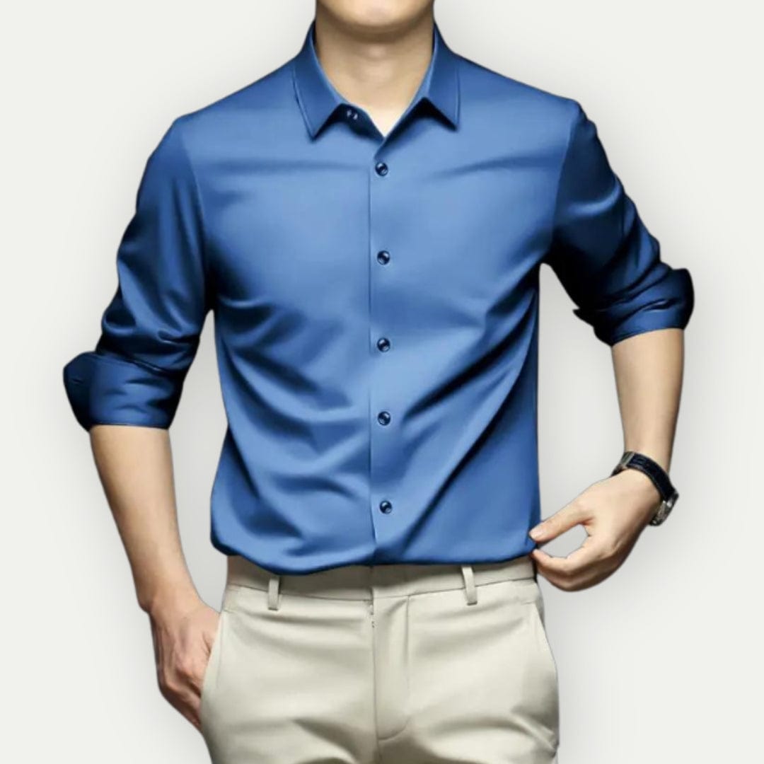 Sorenn - Camisa para hombre sin arrugas y sin planchar