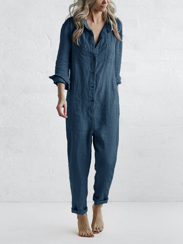 Amandine - Casual jumpsuit med lange ærmer