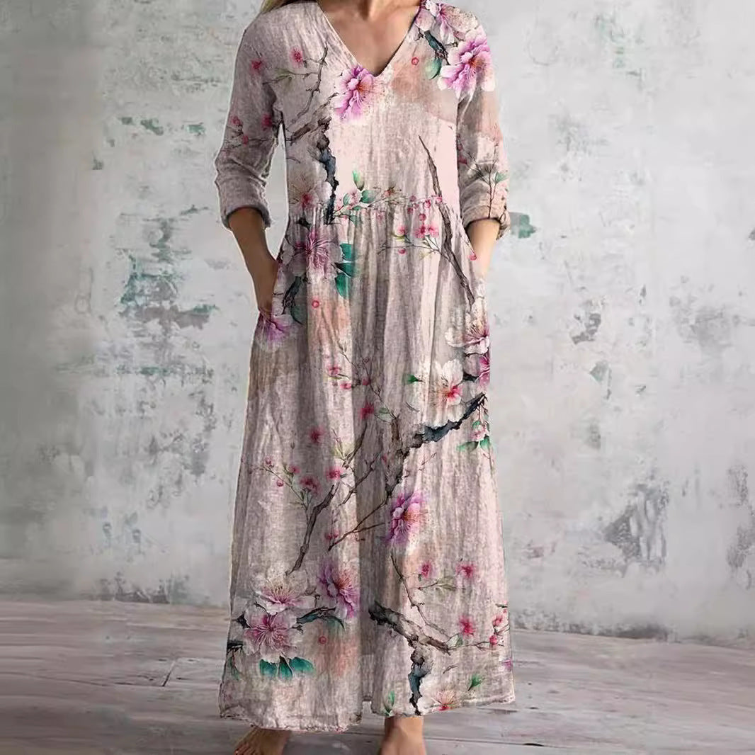 Florielle – Robe d'été femme à imprimé floral coupe ample