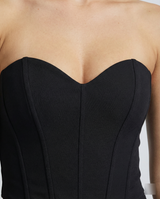 Mika - Corset-tubetop med lynlås foran