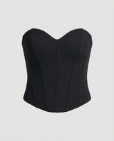 Mika - Corset-tubetop med lynlås foran
