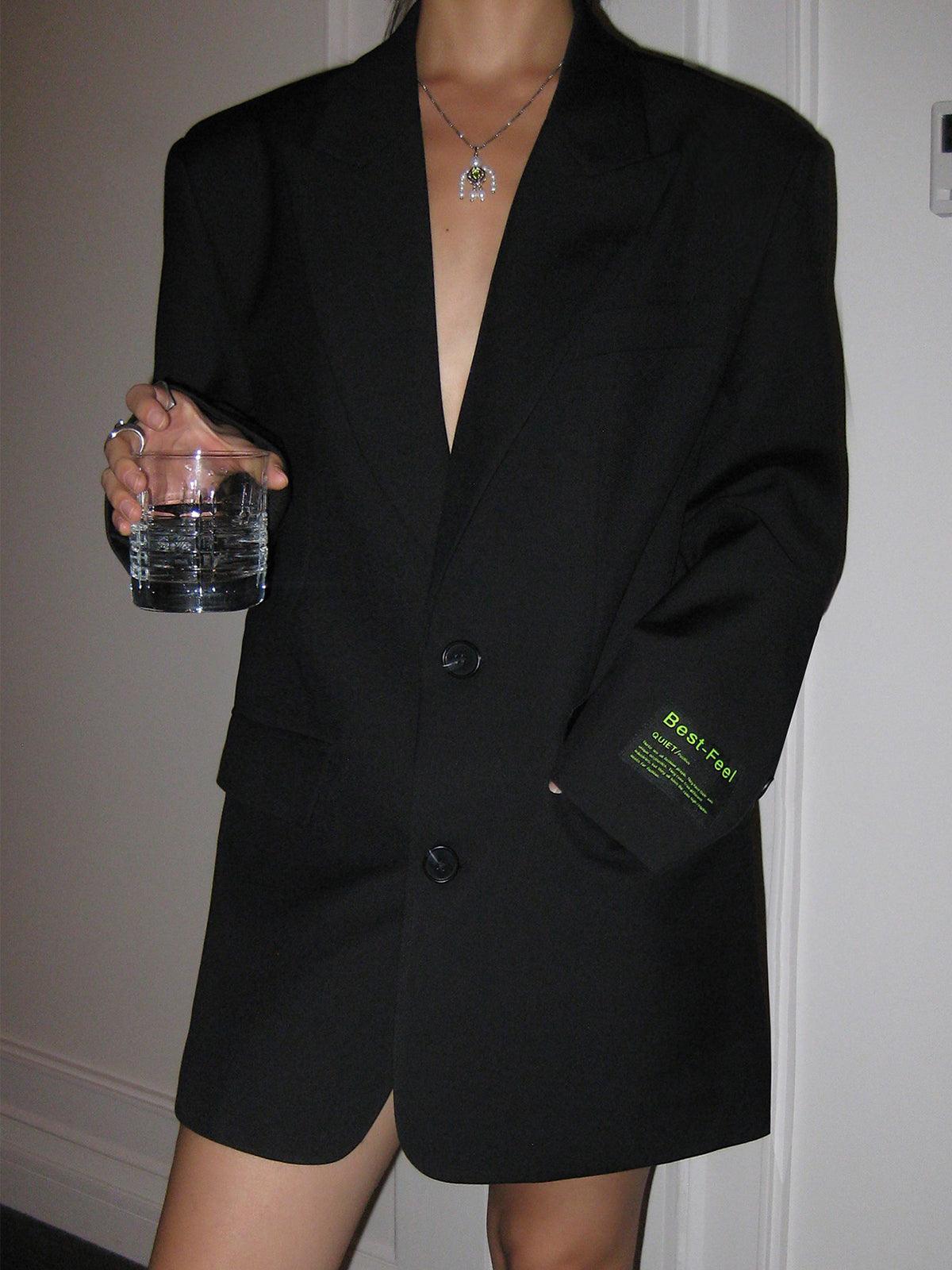Solviera – Kvinders Oversize Blazer med Klassiske Revers