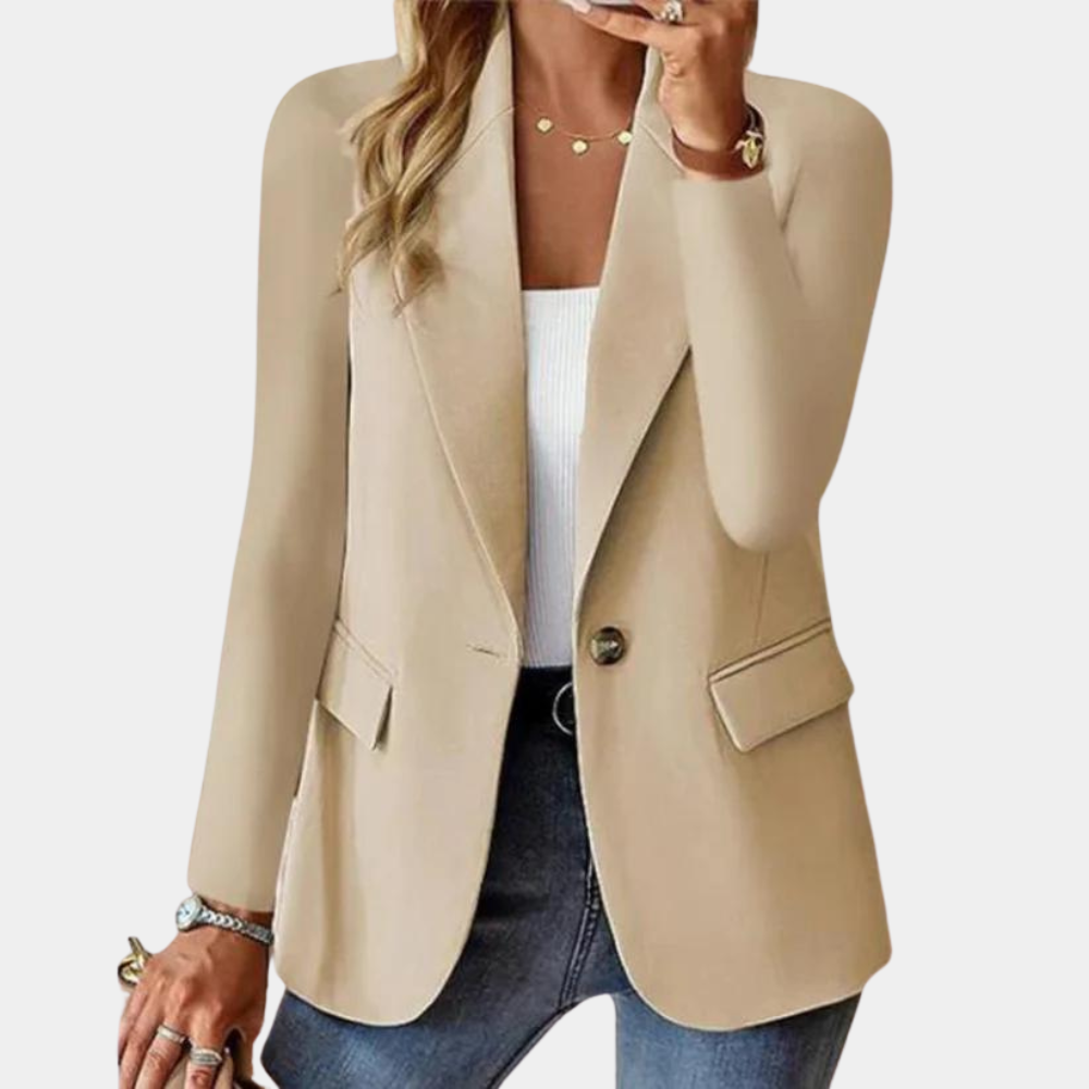 Elsinora – Women’s Single Button Blazer With Classic Lapel
