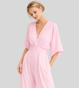 Ash – Let jumpsuit til kvinder med vide ben og V-hals