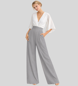 Ash – Let jumpsuit til kvinder med vide ben og V-hals