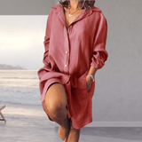 Lara – Oversized letné košeľové šaty