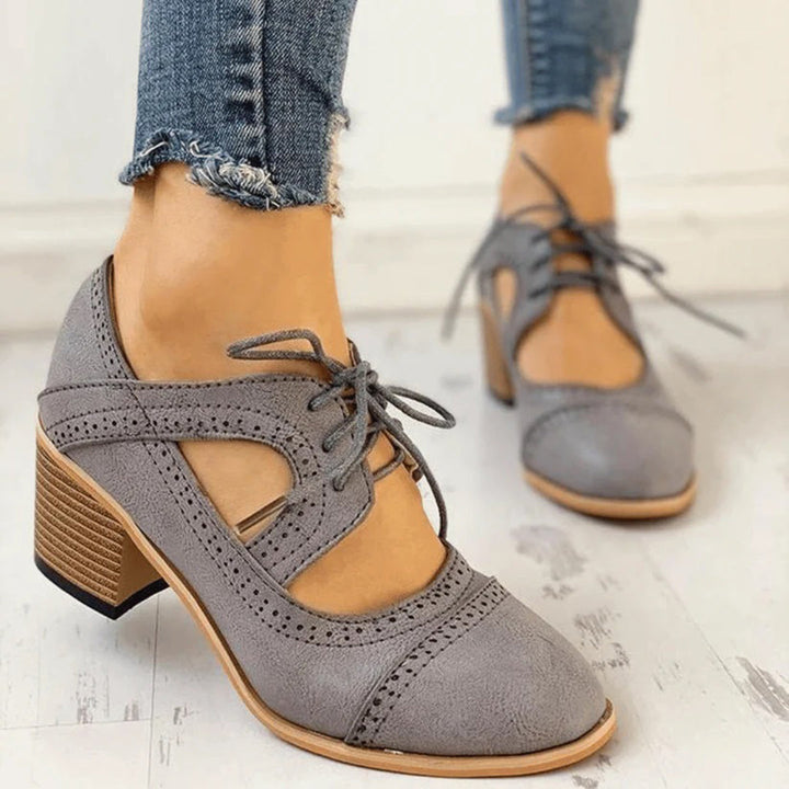 Rowena – Dames Schoenen met Hakken en Vetersluiting T-band