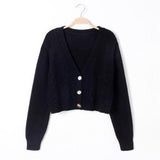 Elenora – Damen-kurze Zopfmuster-Strickjacke