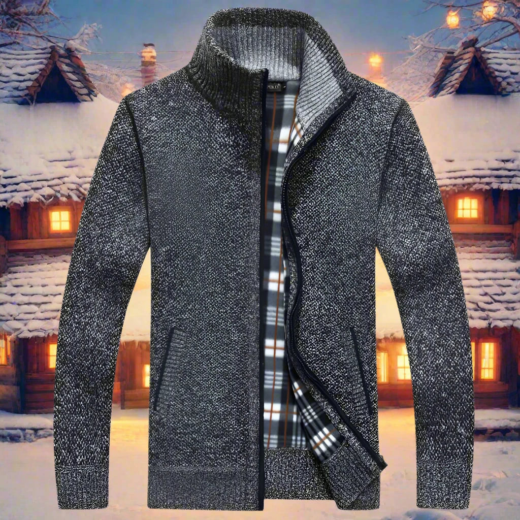 Thoran – Camisola com Fecho e Forro às Riscas para Homem
