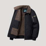 Corvein – Men’s Fleece Bomber Jacket with Zip