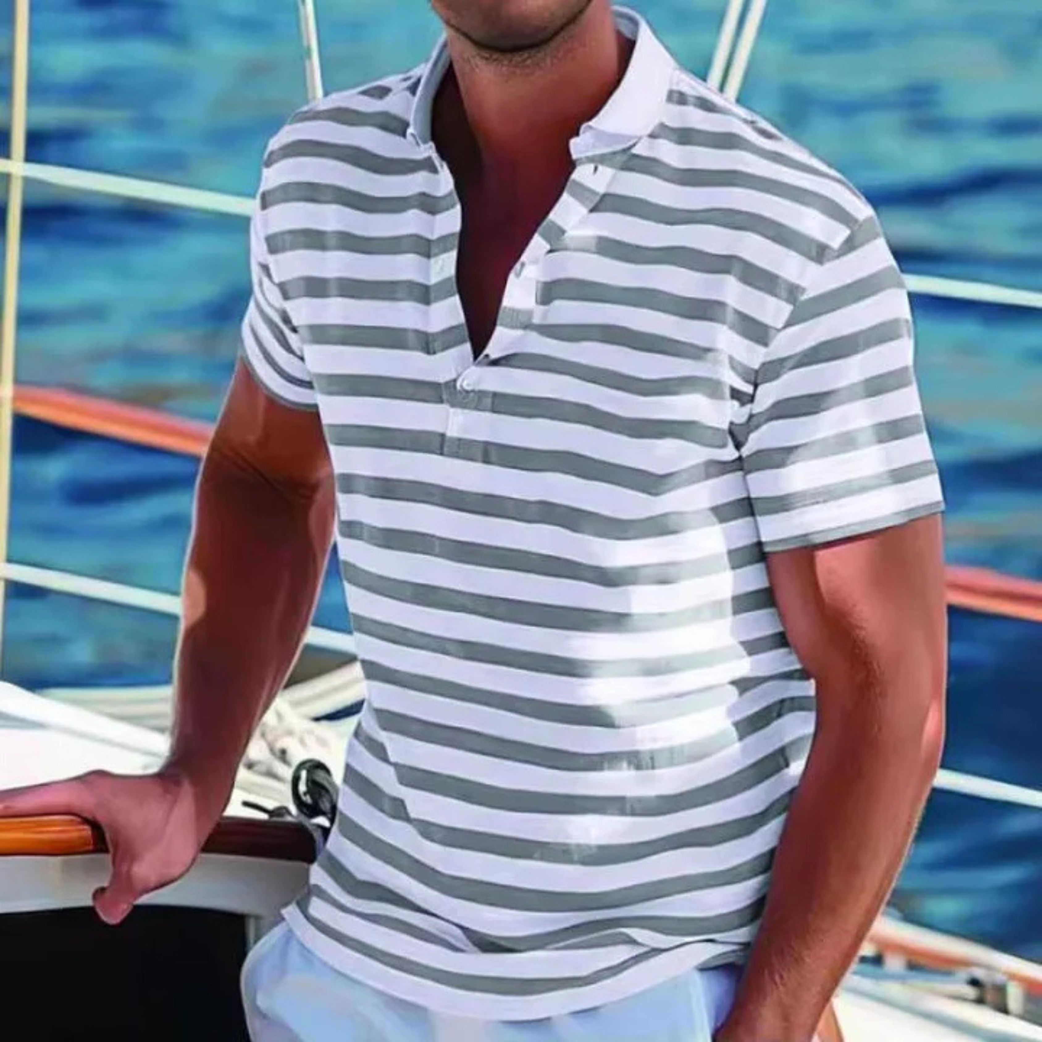 Lorenzo - Retro Stribet Polo-shirt