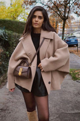 Elarise – Manteau oversize en laine pour femmes