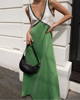 Lunévie - Contrast Flow Maxi Dress