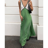Lunévie - Contrast Flow Maxi Dress