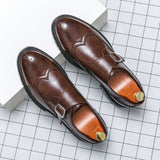 Męskie oksfordy z klamrą typu monk i ażurowaniem w stylu wingtip – styl formalny