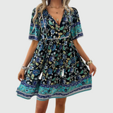 Lioraine – Florales Mini-Kleid mit V-Ausschnitt