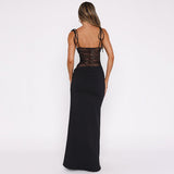 Ryella - Spitzen-Maxikleid mit Blumenmuster für Damen