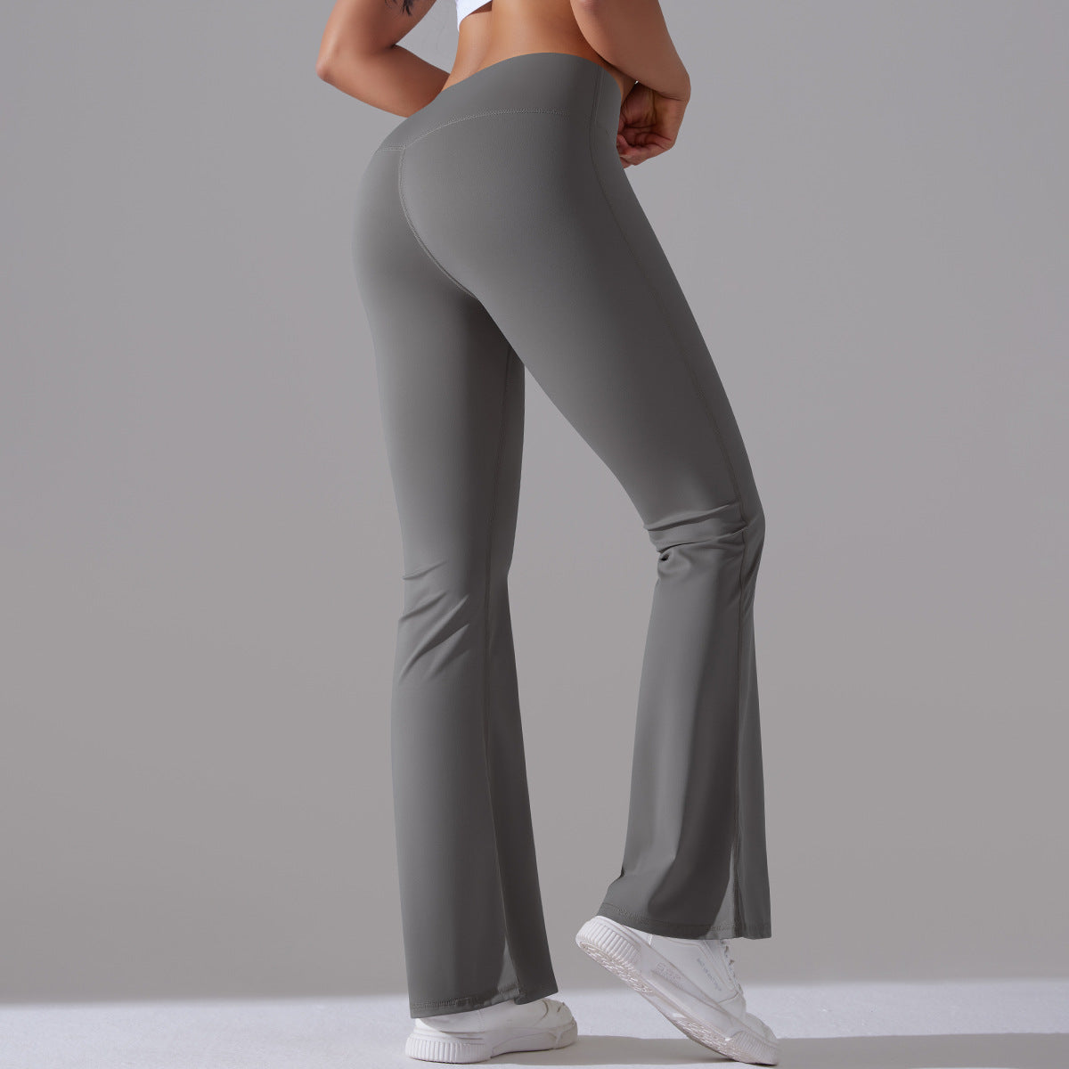 Nianna - Leggings fitness a vita alta svasati