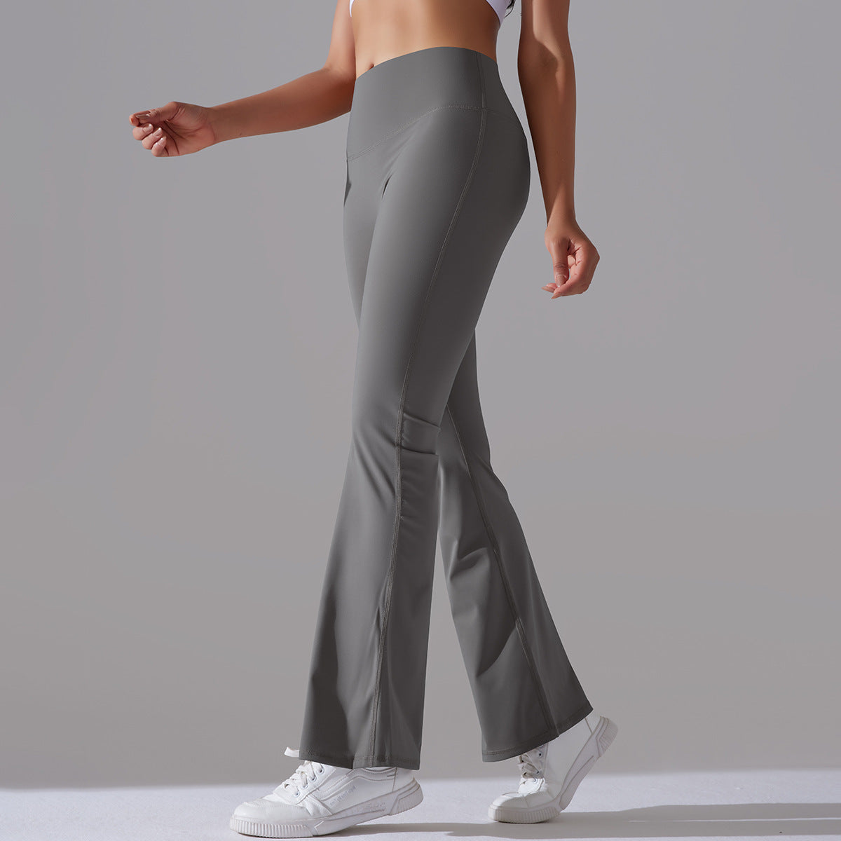 Nianna - Leggings fitness a vita alta svasati