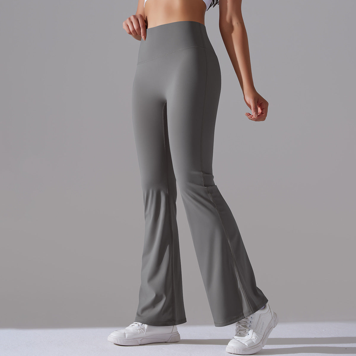 Nianna - Leggings fitness a vita alta svasati