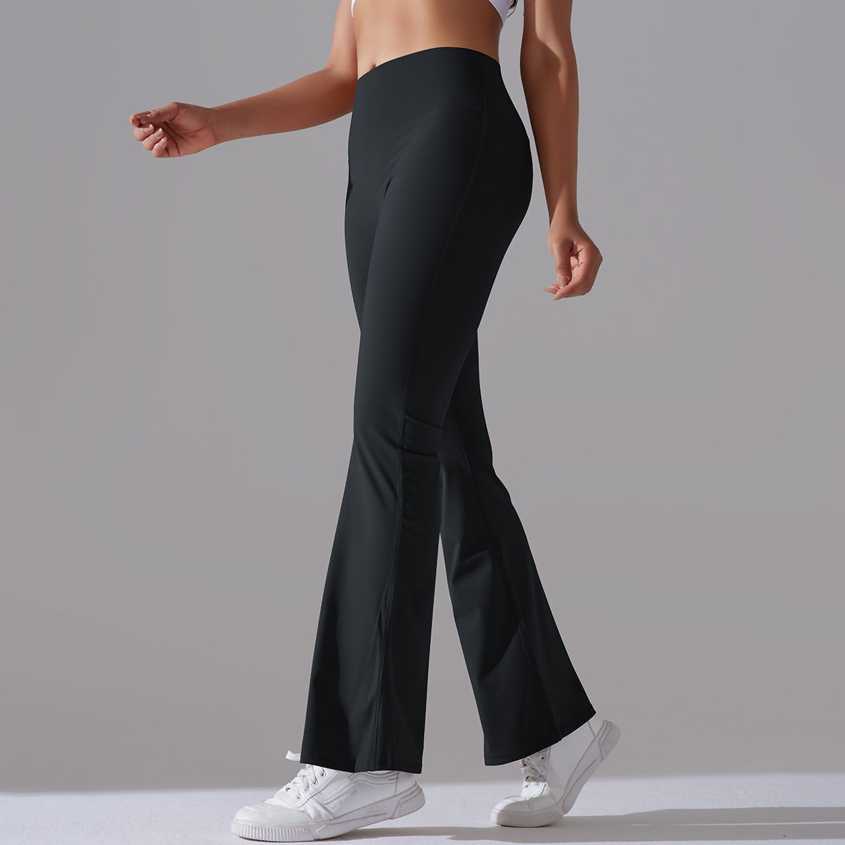 Nianna - Leggings fitness a vita alta svasati