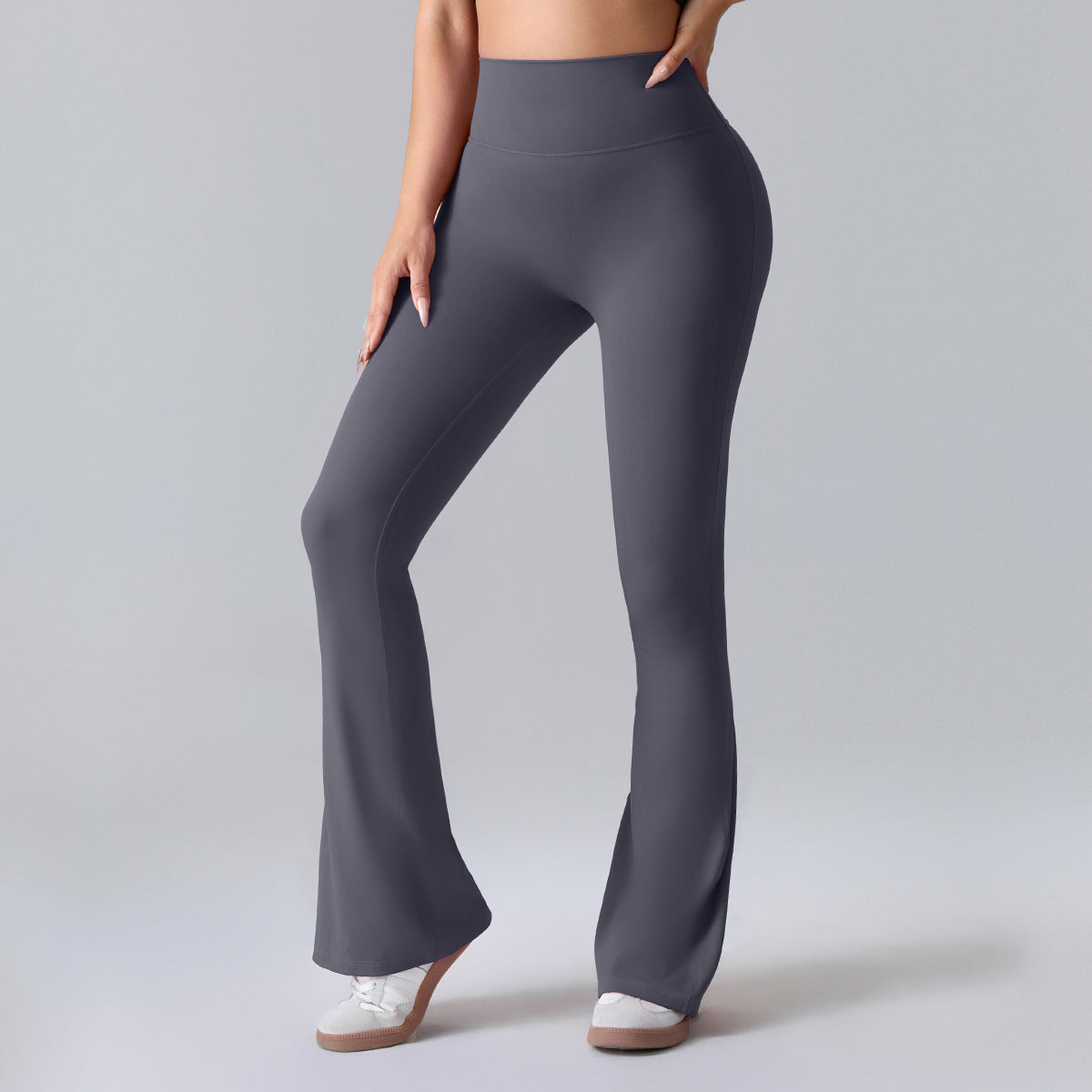 Nianna - Leggings fitness a vita alta svasati