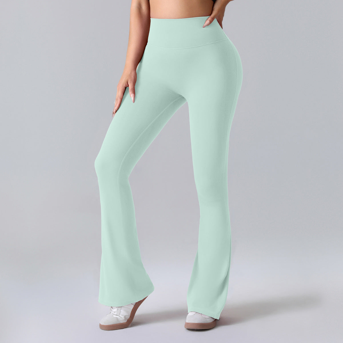 Nianna - Leggings fitness a vita alta svasati