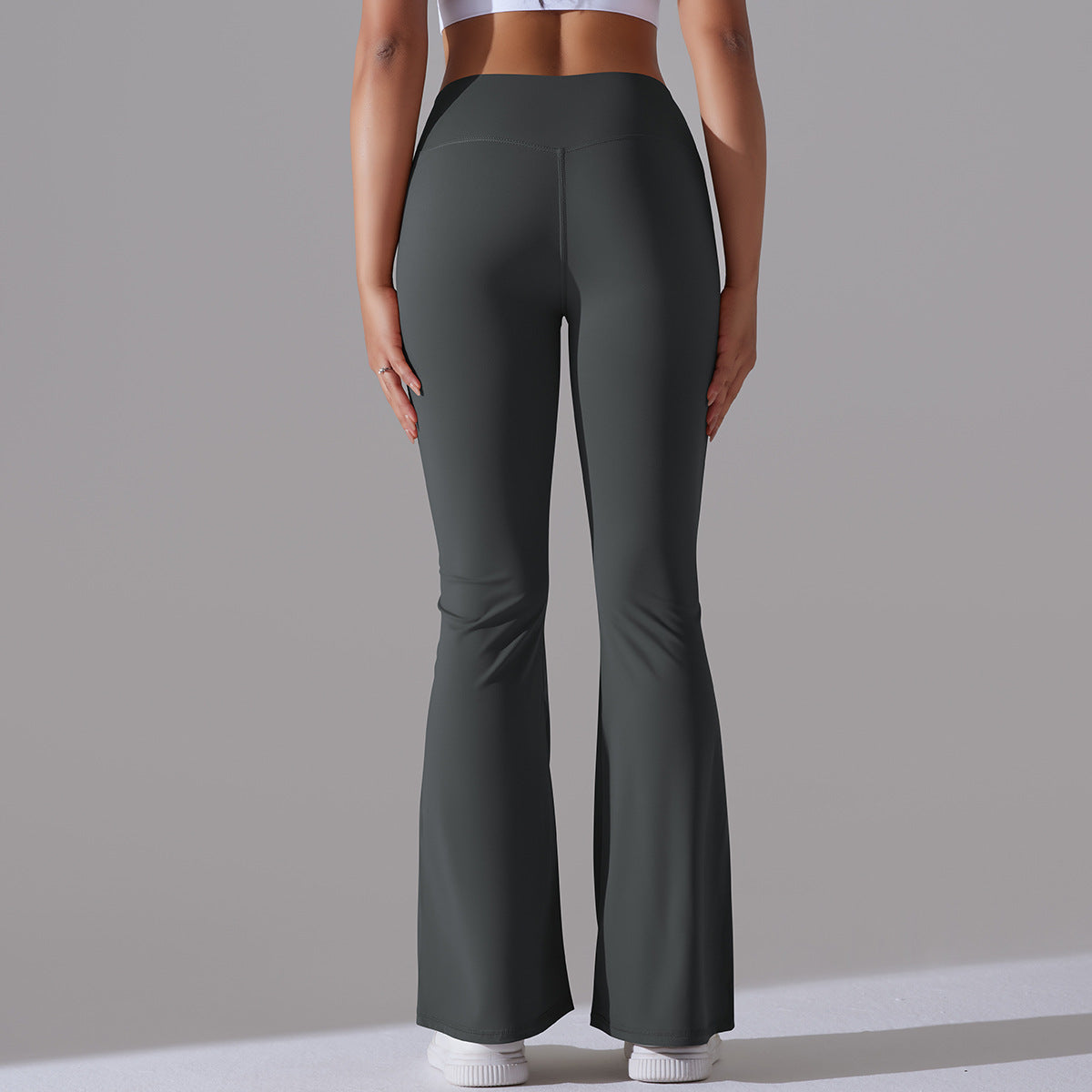 Nianna - Leggings fitness a vita alta svasati