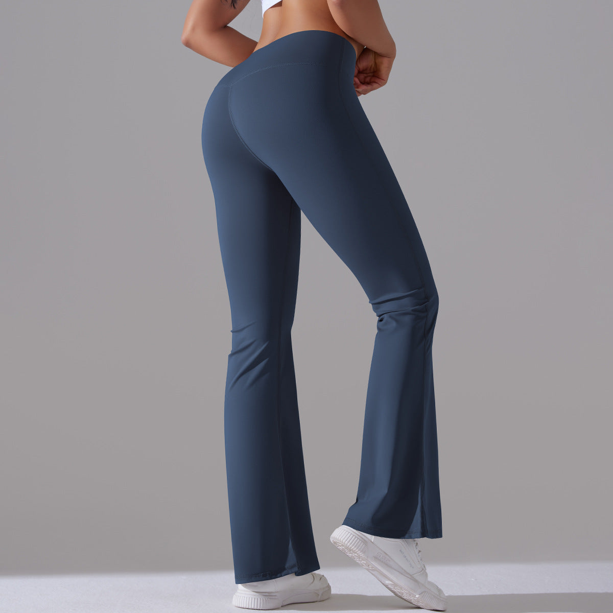 Nianna - Leggings fitness a vita alta svasati