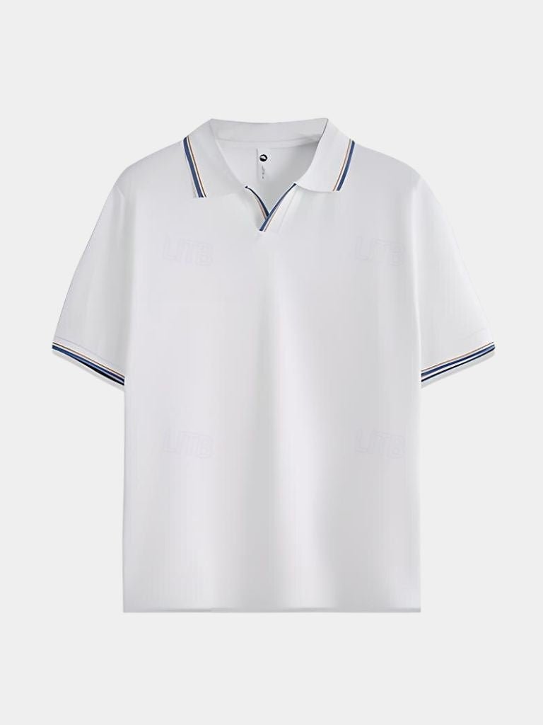 Robin – Herre V-hals Polo med Kontrastkant