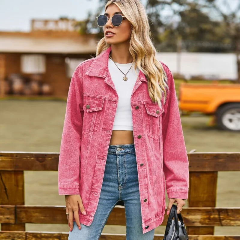 Cavellie - Jachetă de damă vintage din denim cu straturi